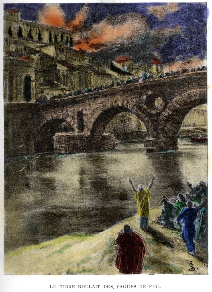 Il Tevere fece rotolare onde di fuoco
